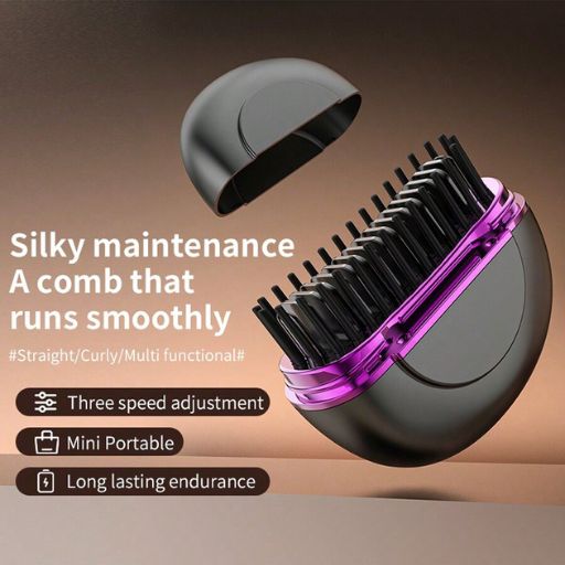Glam Brush Cordless Mini Hair Straightening Brush for Quick & Smooth Styling 💕” ✨