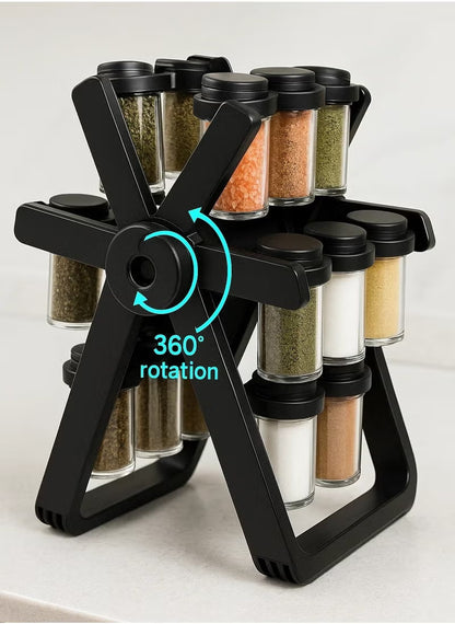 Spice Wheel – Elegant Ferris Wheel Spice Rack Set for Modern Kitchens