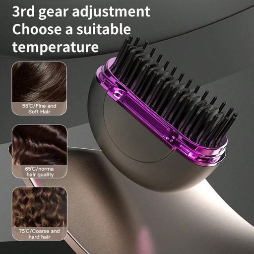 Glam Brush Cordless Mini Hair Straightening Brush for Quick & Smooth Styling 💕” ✨