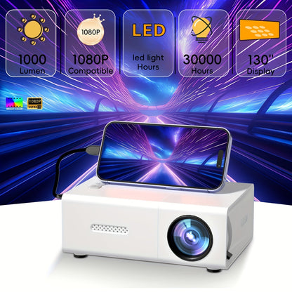 CineGlow Smart Mini LED Projector for HD Entertainment